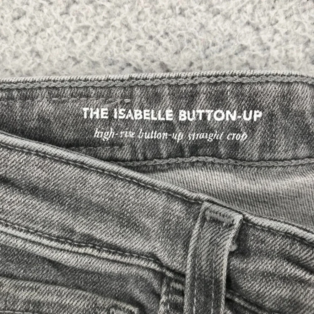 AG Jeans‎ Size 29 The Isabelle Button Up Hi-Rise Straight Crop Gray Denim - Picture 4 of 14